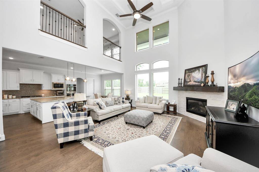 Open family room flows into the kitchen