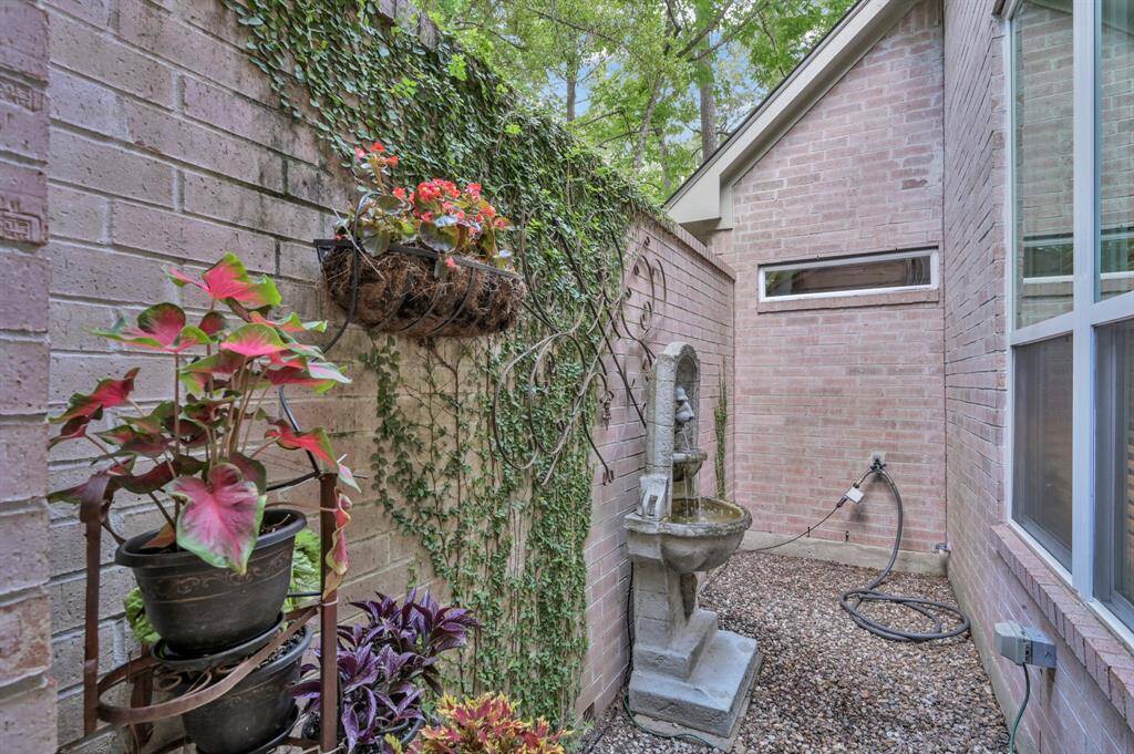 This beautiful atrium is set up for self watering