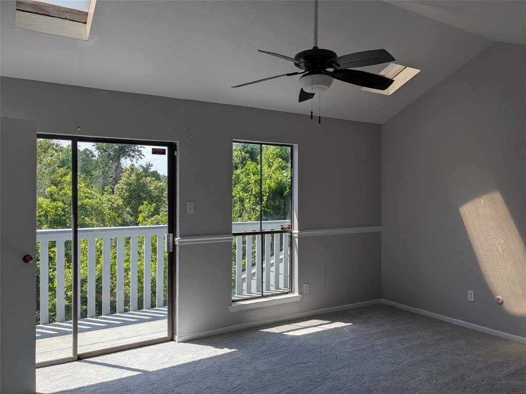 Partial view of the primary bedroom