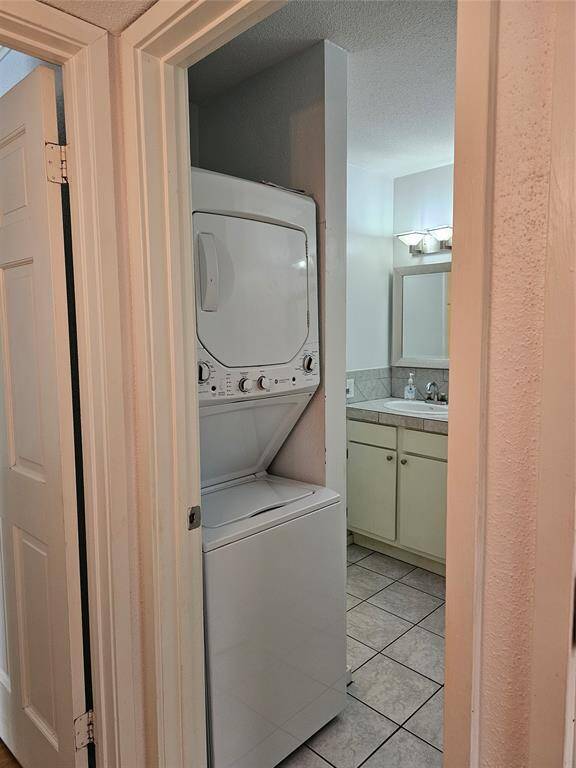 Stacked washer and dryer