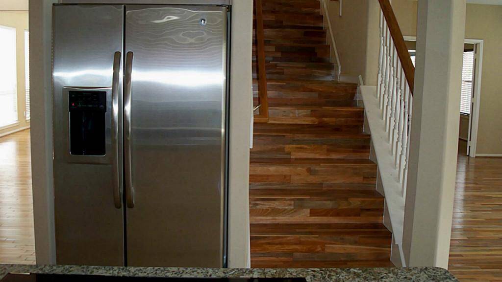 2 door stainless refrigerator with ice maker and water dispenser included.
