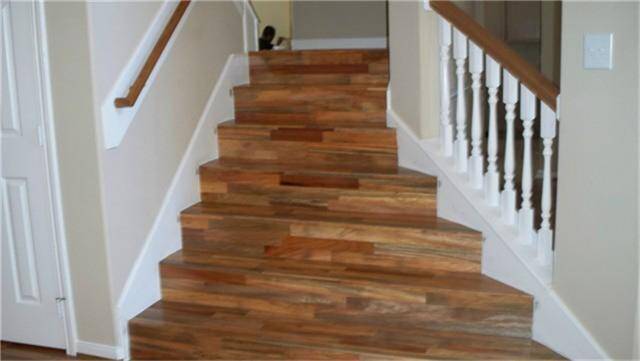 New hardwood stairs.