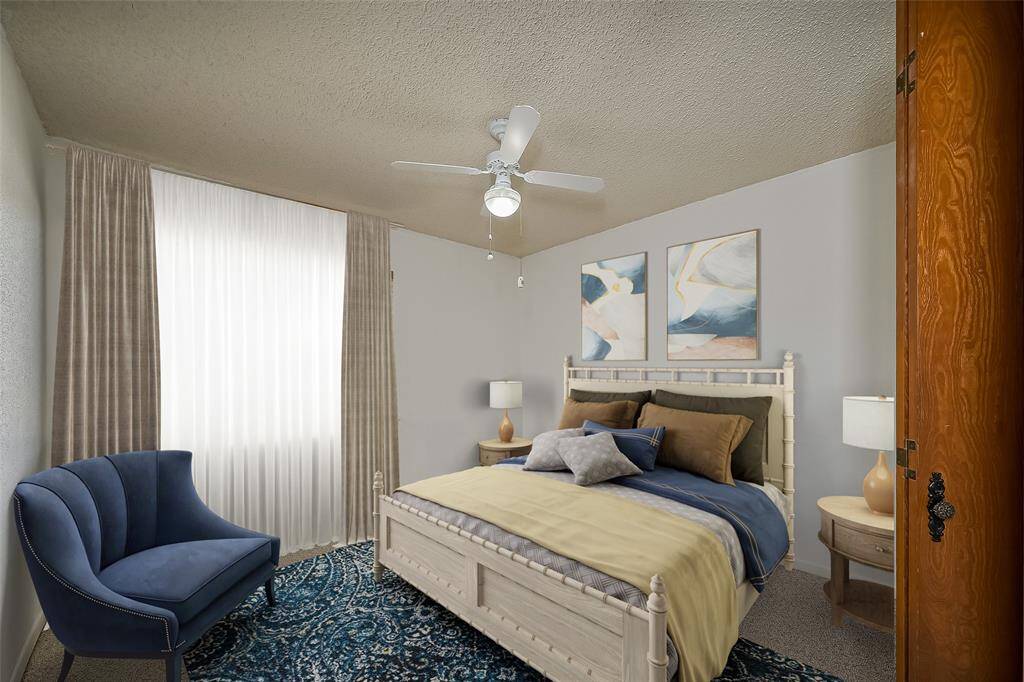 Virtually staged bedroom