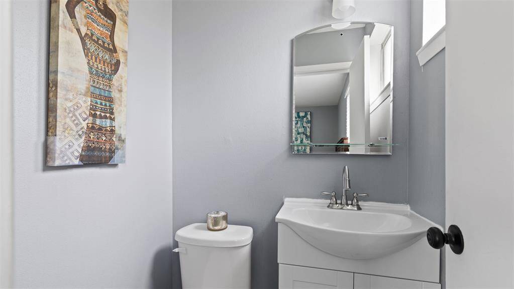 Half Bathroom in Primary Bedroom