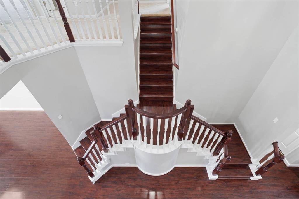 View of the staircase from the second floor