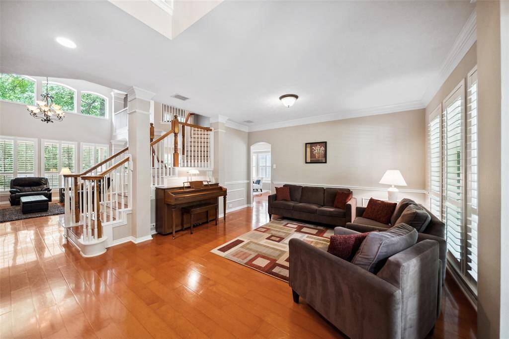 A formal living room inside the front door.