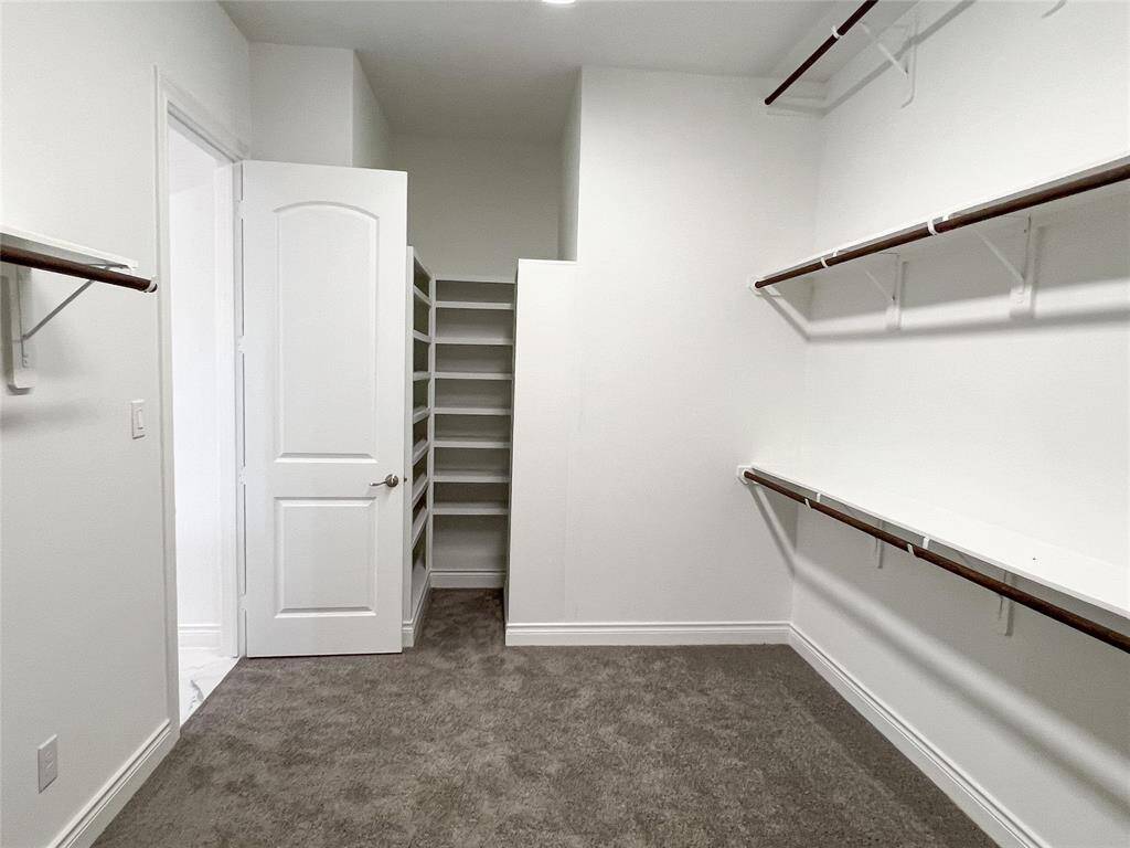 Space for shoes and handbags.