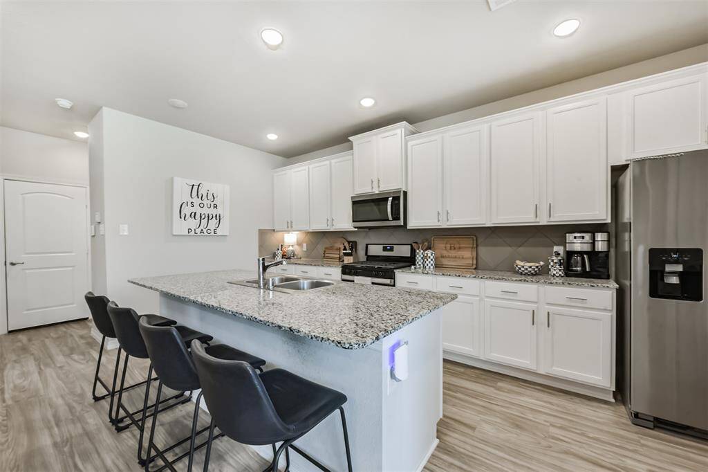 Large granite kitchen island