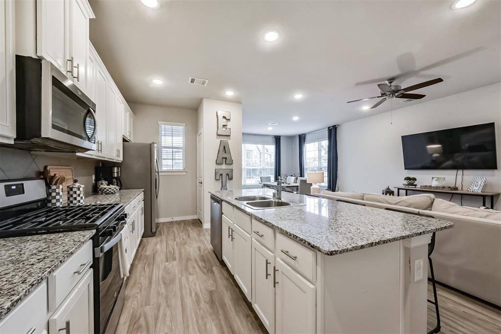 Spacious kitchen with generous cabinet space