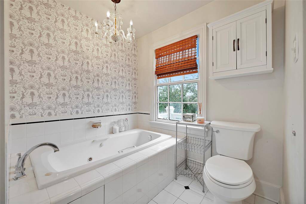 Primary bath features a jetted tub