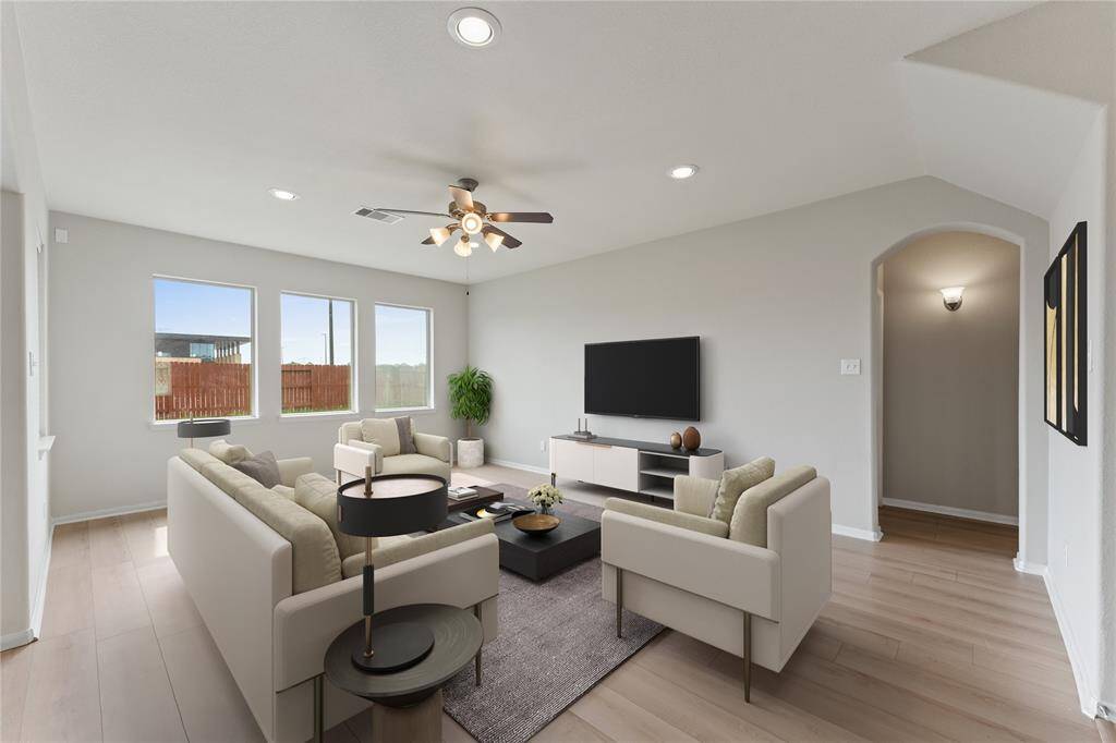 Whether you’re hosting movie nights or just unwinding, this room feels like home.