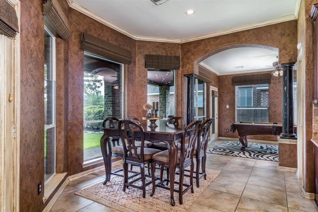 The breakfast nook and it's bay window to the backyard.  The game room is attached as well.