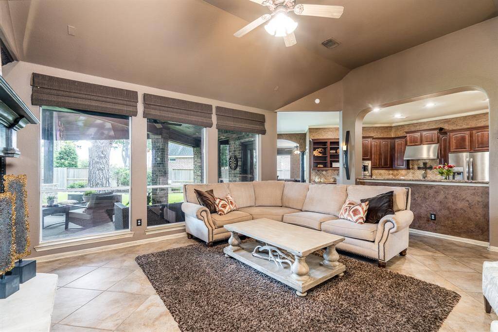 The windows are virtually floor to ceiling.  Plus the kitchen is open so no one is left out.