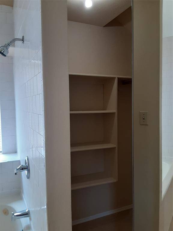 Additional Side closet with mirrored doors and built-in shelves
