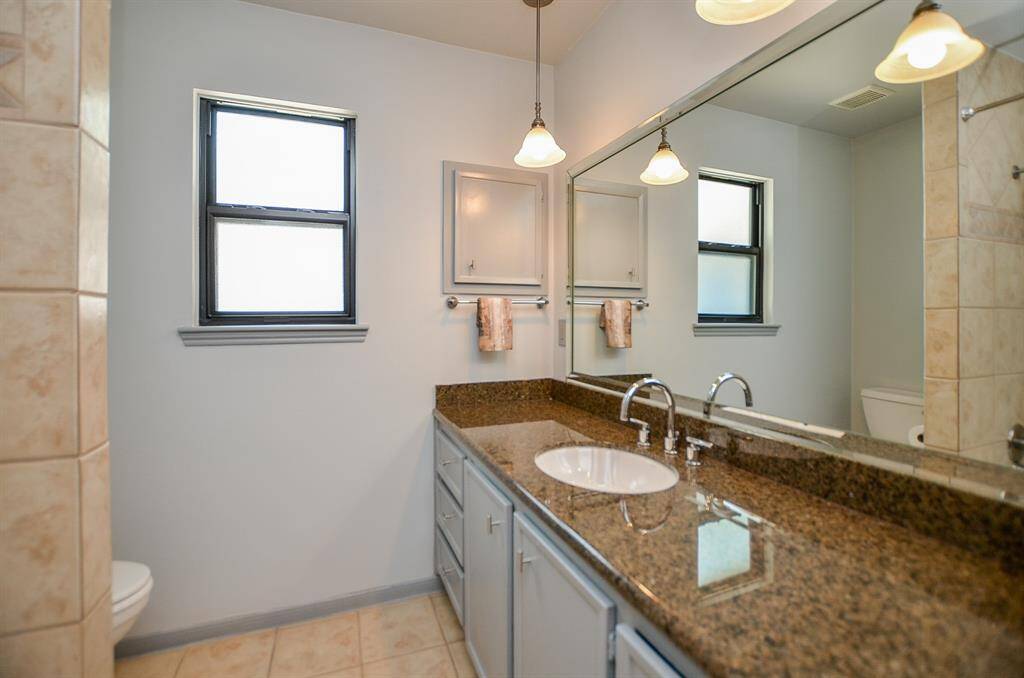 Hall Bath includes shower/tub combo.