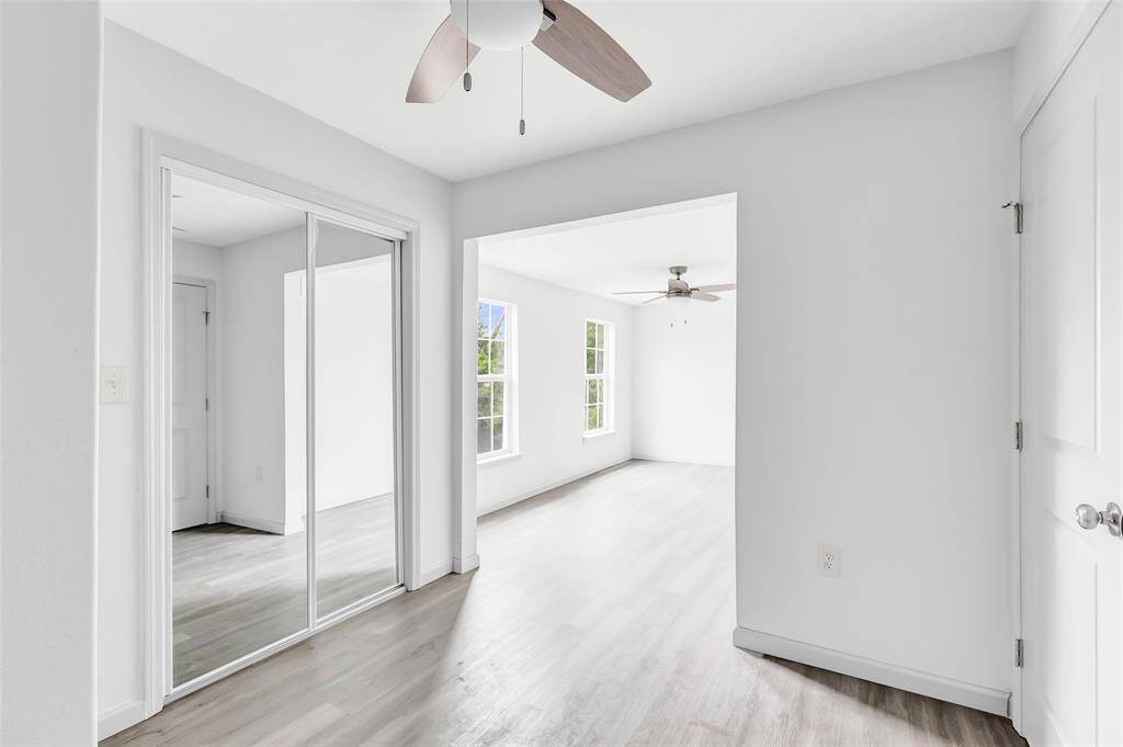 Natural light flows into secondary bedroom