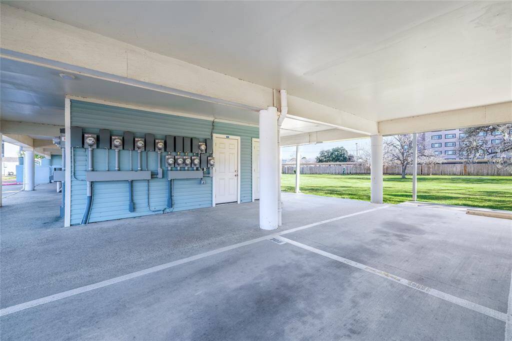 Reserved/covered parking space beneath unit.