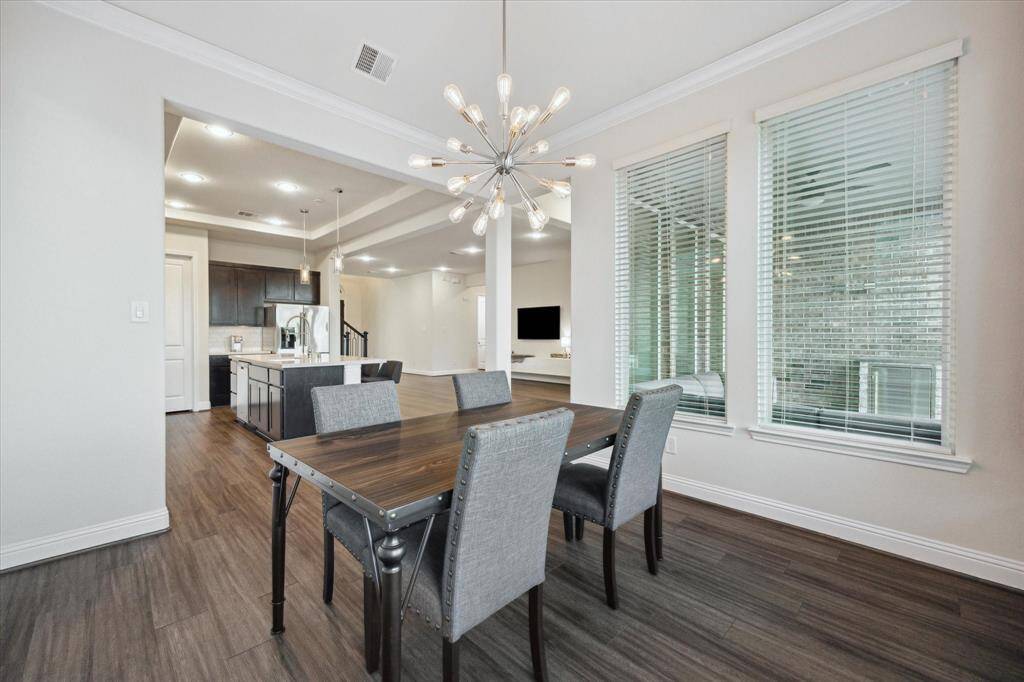 The breakfast room fills with natural light!