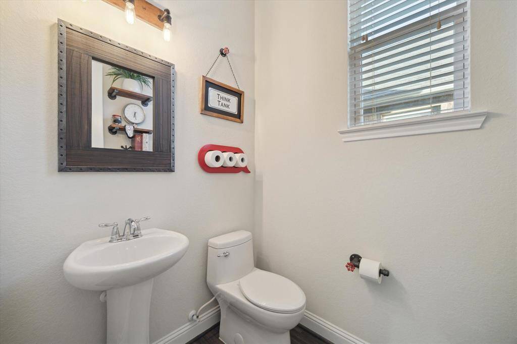 Powder bathroom located on the first floor.
