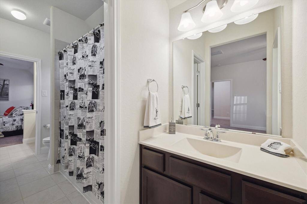 Second Jack and Jill bathroom vanity space.