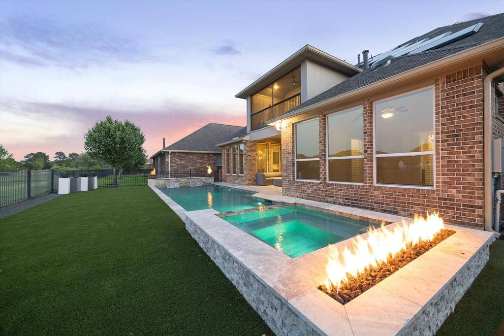 A spectacular view of the fire feature.