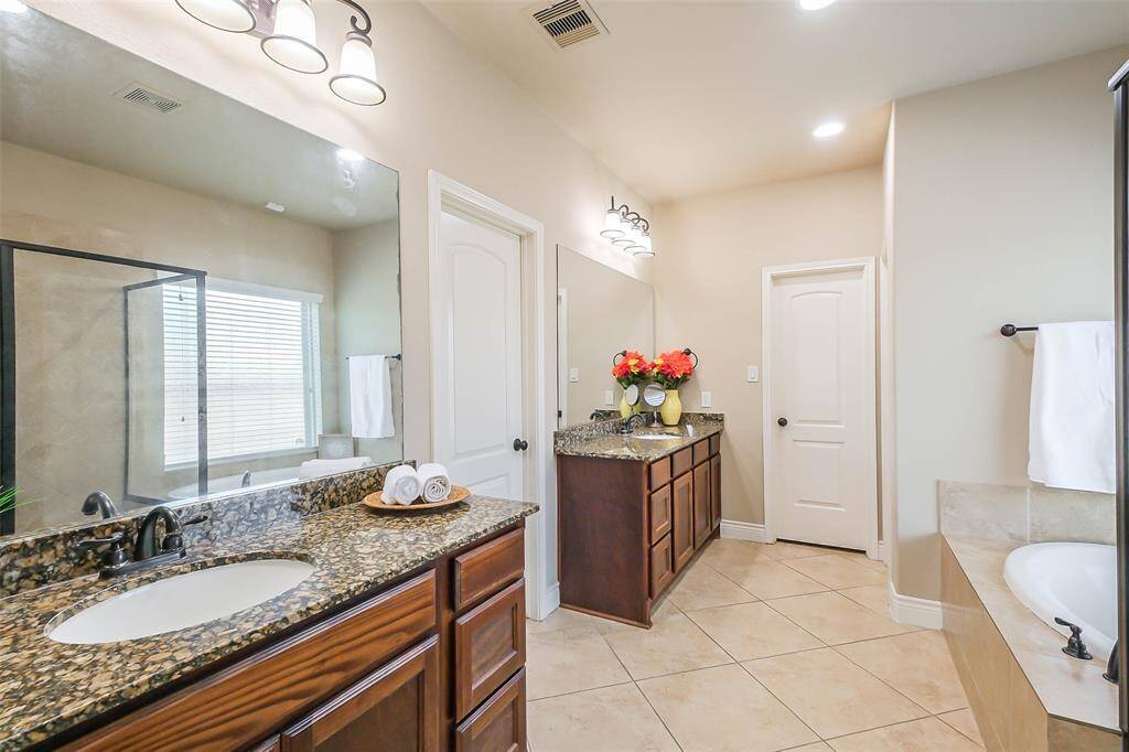 Spacious primary bathroom