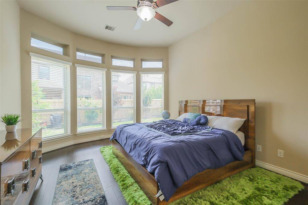Beautiful bay windows in primary bedroom