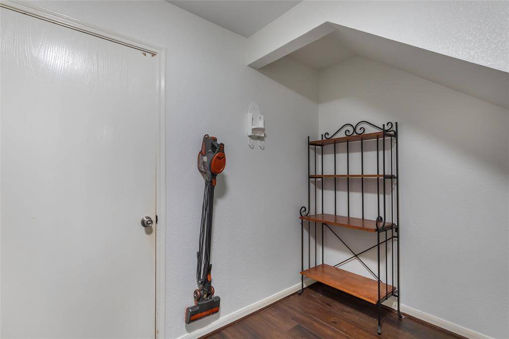 Utility room opposite side of washer and dryer! You could do a lot with this space! Add cabinets, shelving or a folding spot for the laundry.