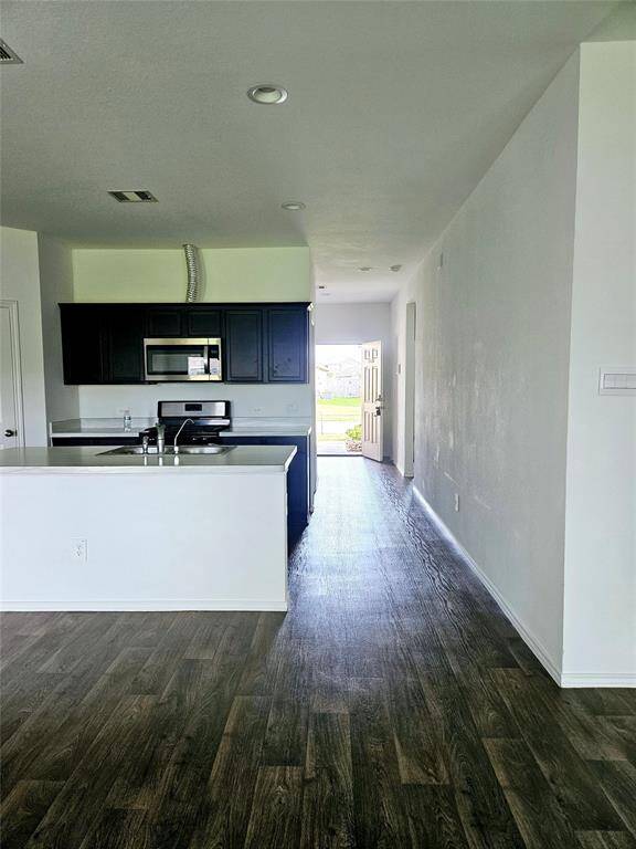 kitchen and living room