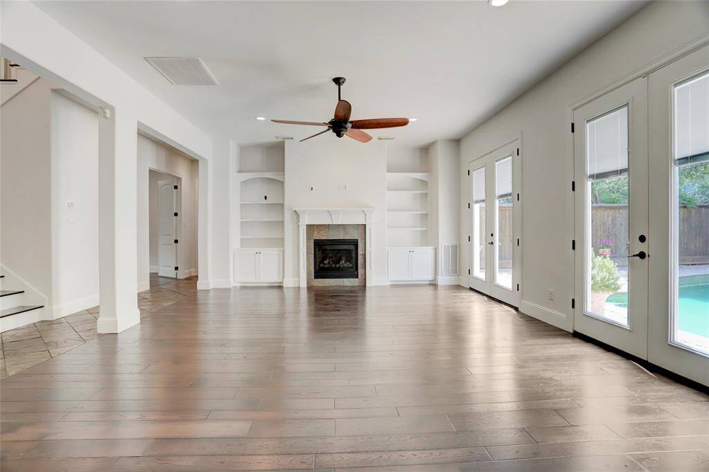 A view of the recently painted living room