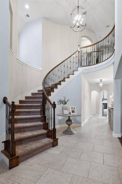 Grand staircase welcomes you home