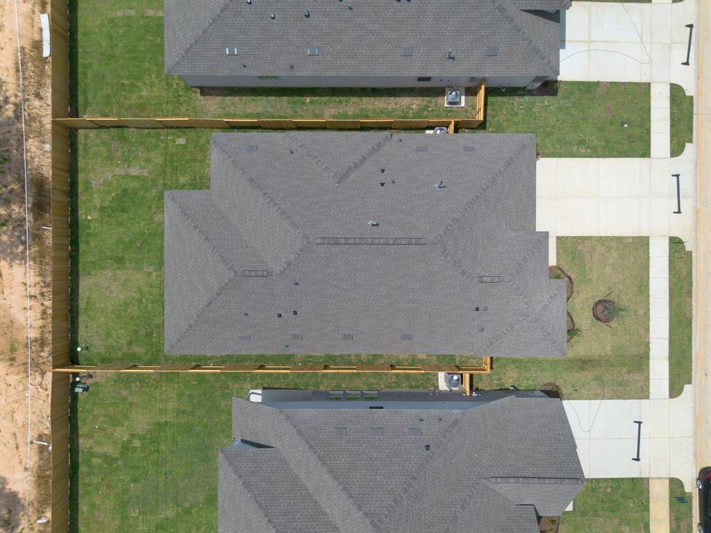 This aerial view of your home shows the amazing view of your lot.