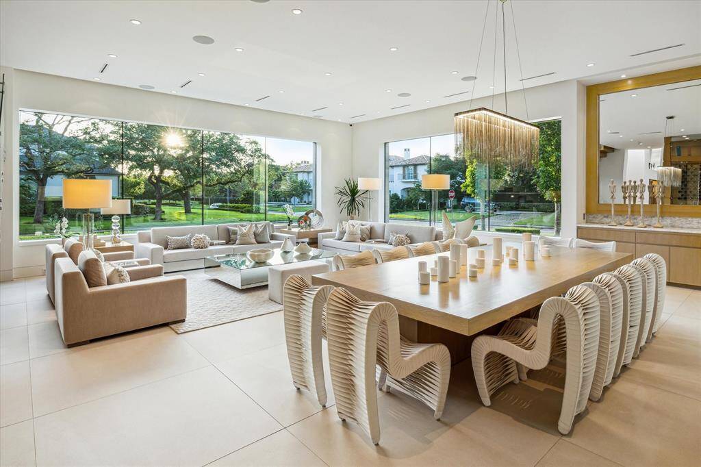 The light-filled living and dining areas are perfect for both entertaining and everyday living.