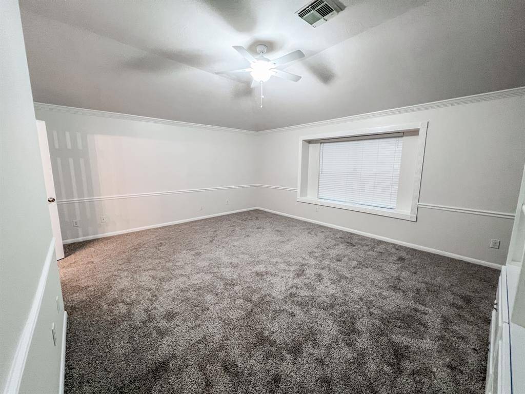 Oversized primary suite.