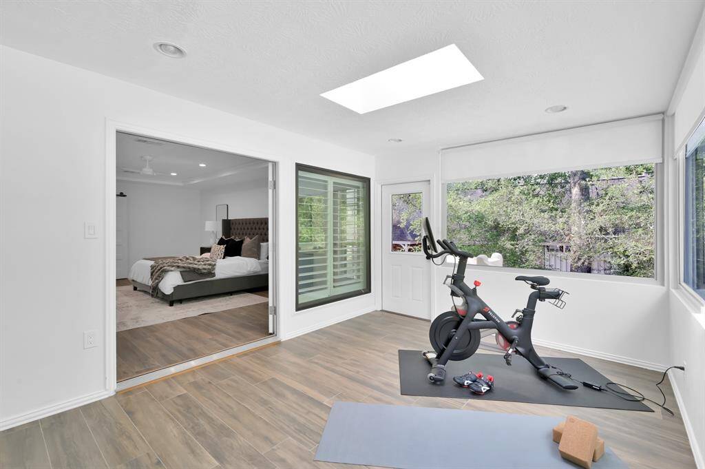 The primary suite is situated on its own floor/wing of this multi-level home, offering complete privacy.