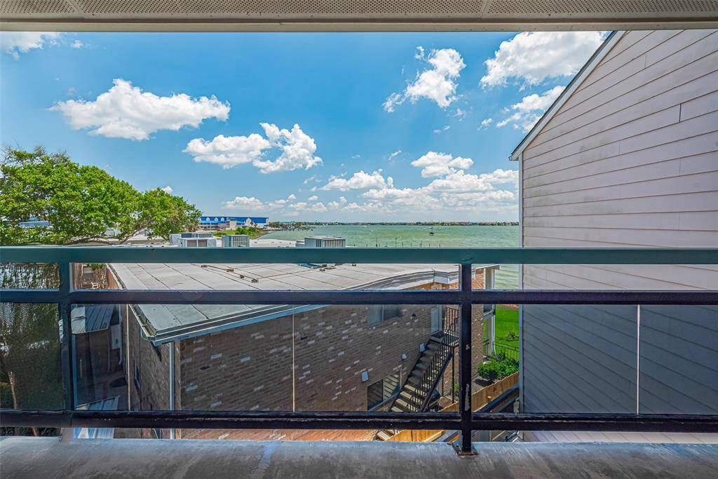 view from balcony with views of Clear Lake
