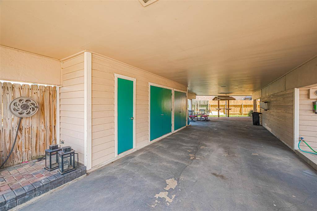 two closets underneath (parking area) for storage
