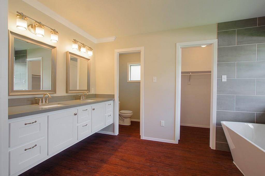Beautiful bathroom with great counterspace and double vanity.