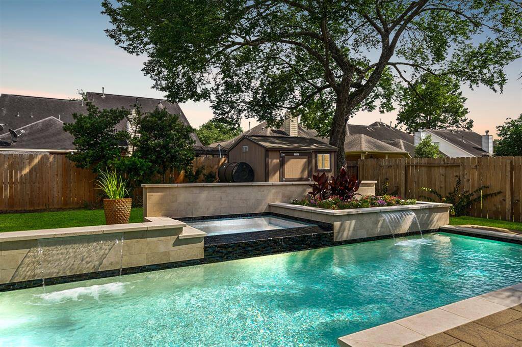 This backyard oasis is truly the perfect place to sit back and relax.