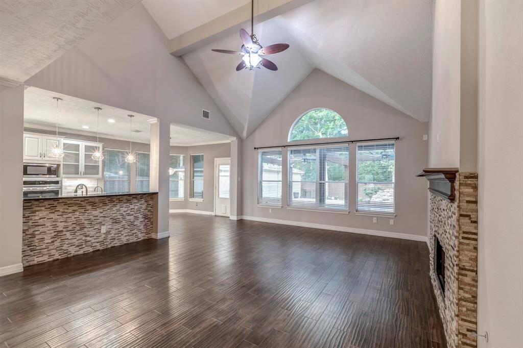 The open concept invites gatherings and provides an easy flow between spaces.