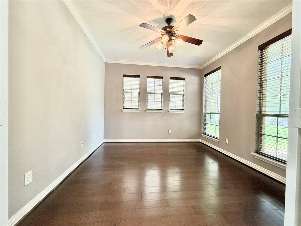 Home office is off the foyer