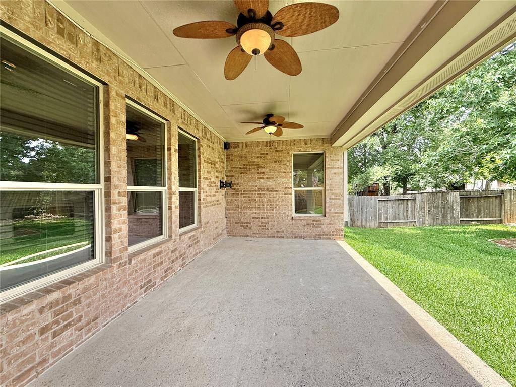 Huge covered back patio