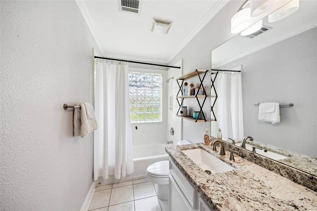 Half bath also has updated counters and plumbing fixtures.
