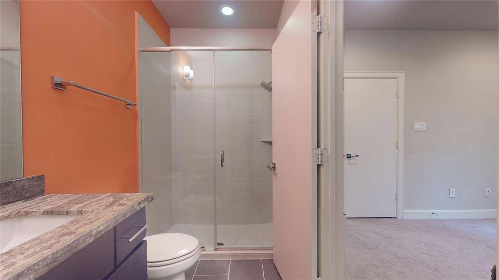 First floor full bathroom with large step in shower