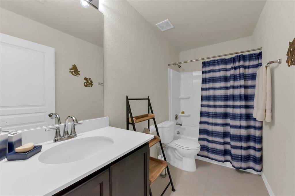 Third full bathroom conveniently located upstairs on the second floor.