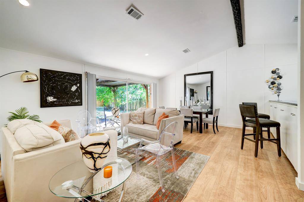 Cathedral ceiling and luxe flooring