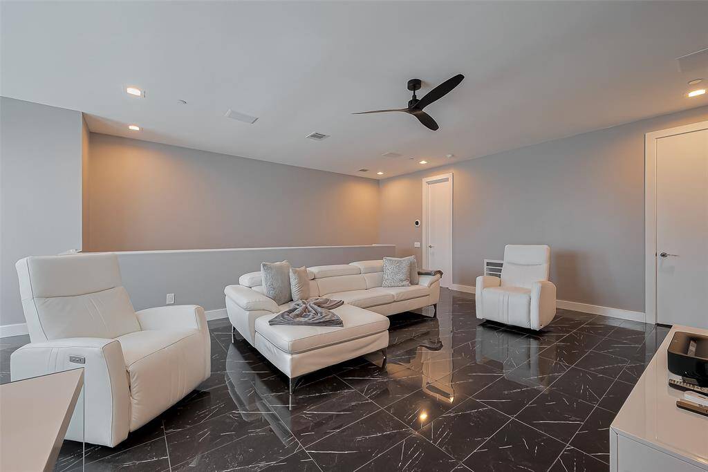 Ceramic "marble look"  flooring on the 4th floor