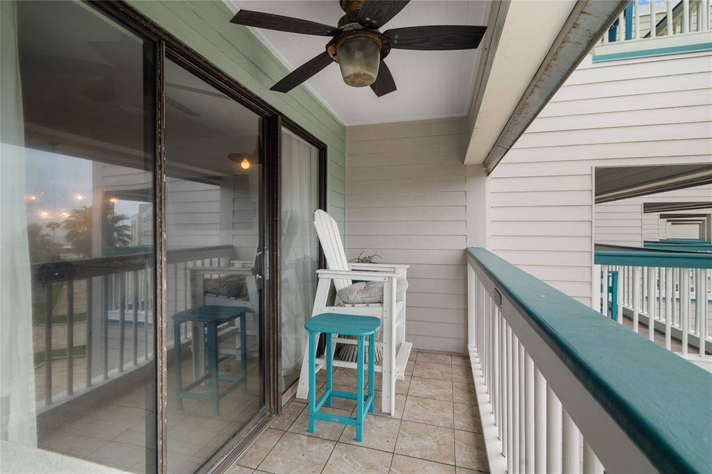 Private Balcony w/ Ceiling Fan