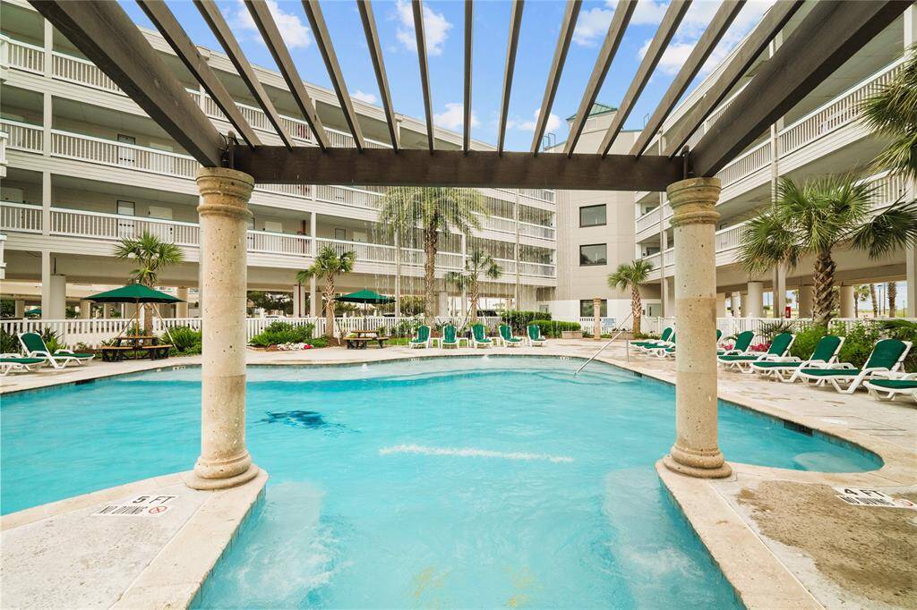 Cabana coverage over the  heated pool