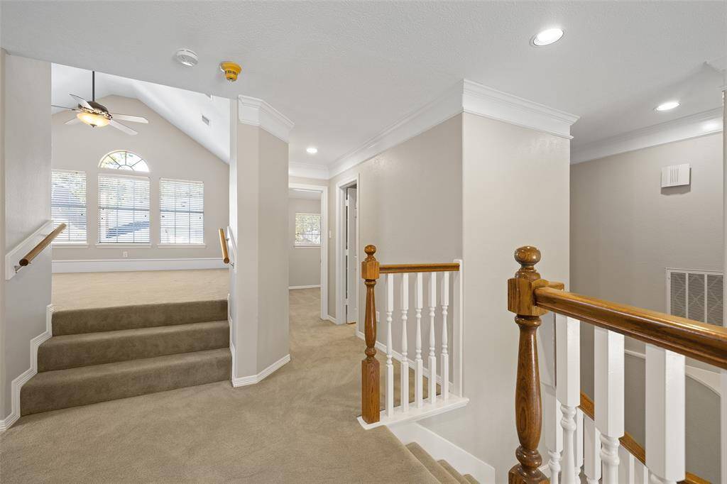 Upstairs landing with entrance to game room.